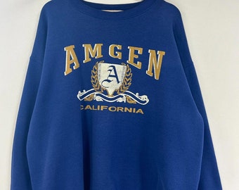 Vintage 90er Jahre California Amgen Blue Crewneck