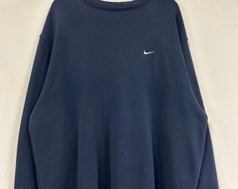 Vintage Nike Mini Swoosh cuello redondo azul marino