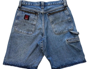 Vintage Rustler Wrangler Carpenter Blaue Jeans Shorts