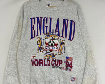 vintage 1994 Angleterre Coupe du monde de football ras du cou