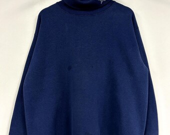 Vintage 90er Jahre Dallas Cowboys Navy Mockneck Crewneck