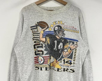 vintage 1993 Pittsburgh Steelers ras du cou gris