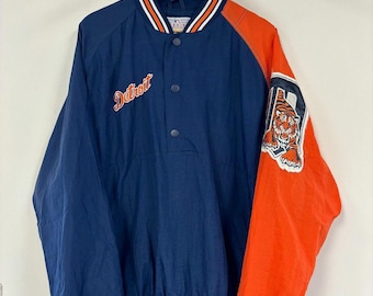 Vintage jaren 90 Starter Detroit Tigers Pullover Windjack