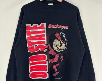 vintage des années 90 Ohio State Buckeyes ras du cou noir