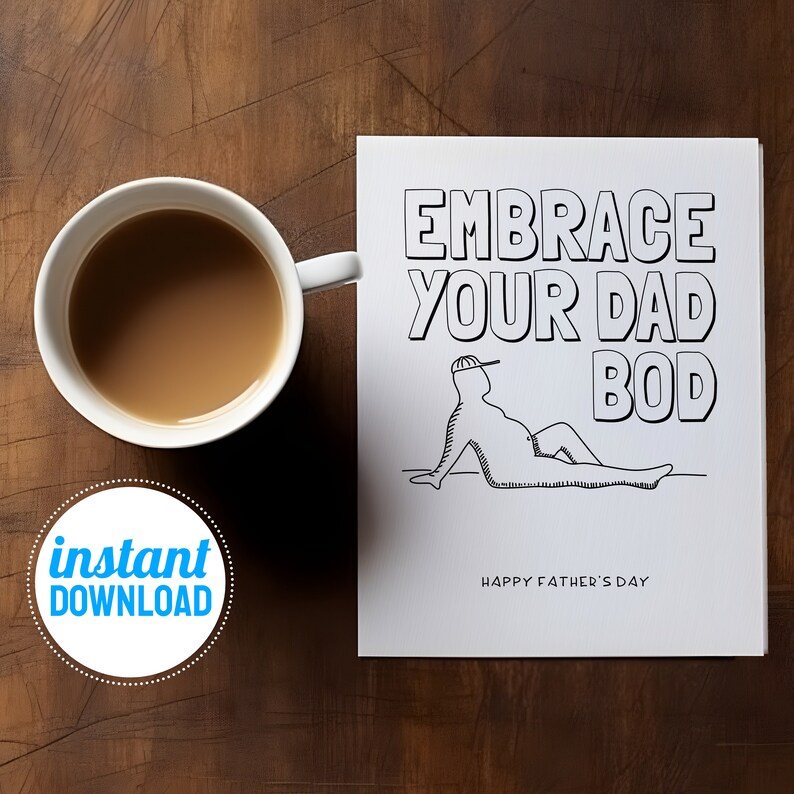PRINTABLE Funny Father's Day Card for First-time Dads. Instant ...