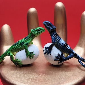 Lizard earrings stealing an egg earrings Bolivian tree lizard