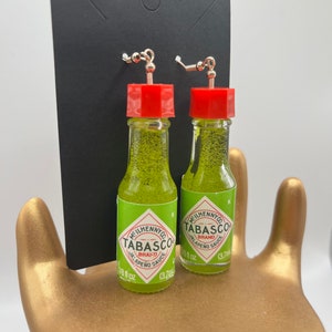 Hot Sauce Earrings Hispanic Latino Tabasco key chains