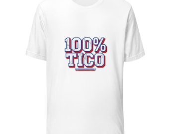100% Tico Shirt | Costa Rica Pride T-Shirt | Pura Vida Tico Tee | Costa Rican Expat Gift | Soy Tico Heritage Shirt Men Women