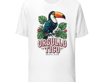 Orgullo Tico Toucan Shirt | Costa Rica Pride T-Shirt | Pura Vida Toucan Tee | Costa Rican Expat Gift | Tico Heritage Shirt Men Women
