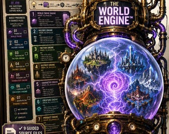 World Engine AI, sistema di creazione di mondi / Strumento per la scrittura di romanzi RPG (download digitale)