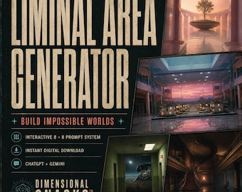 Collezione di arte digitale Liminal Worlds, 10 immagini dreamcore con generatore interattivo