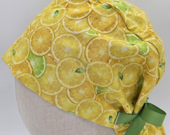 Lemon Lime - Ponytail Scrub Hat