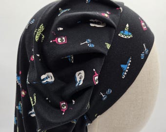 Scrub Hat: Stretchy Knit Cactus, Sombrero, Guitar Print