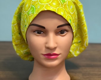 Lemons and Limes Scrub Hat - **Satin-Lined**