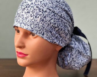 Navy Blue Speckled Scrub Hat