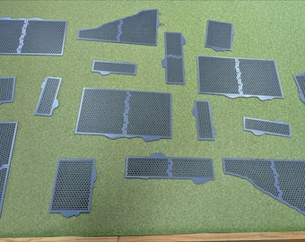 Terrain footprints for 11th edition Grimdark Wargaming - Full Set