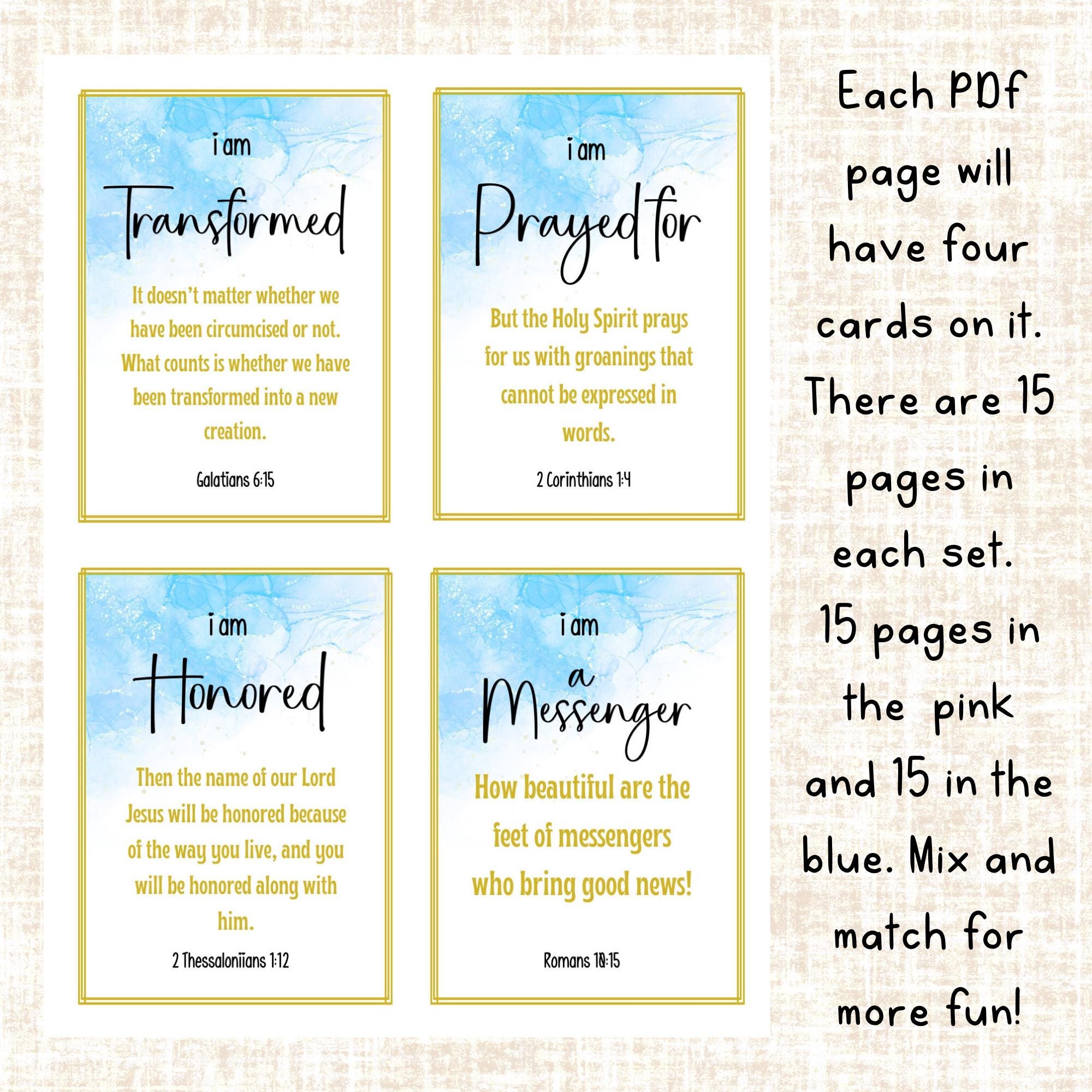 Daily Inspirational Scripture Affirmation Cards, Christian Bible Verse ...