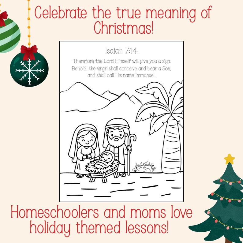 25 Christmas Advent Coloring Pages for Kids, Jesus Themed Advent Pages ...