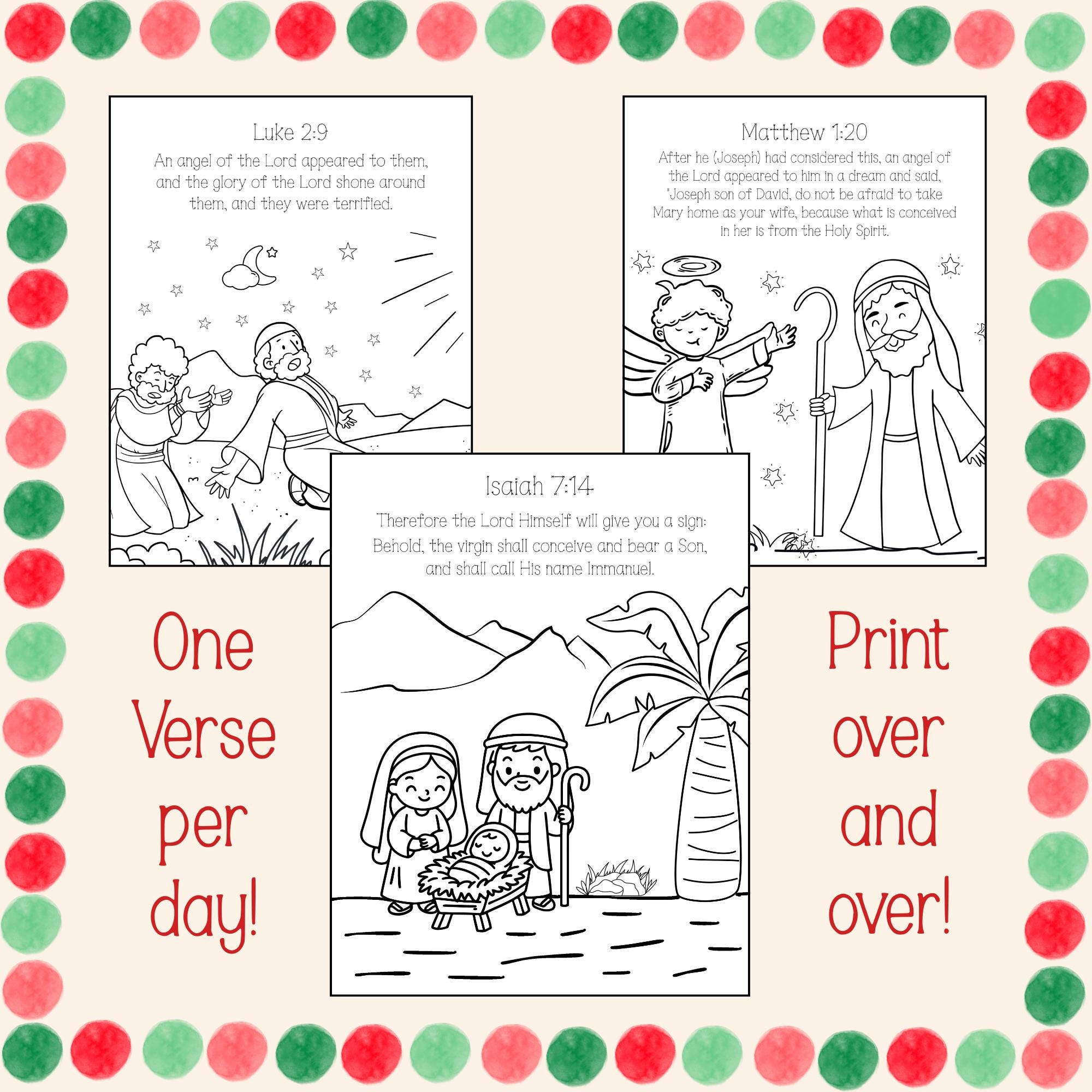 25 Christmas Advent Coloring Pages for Kids, Jesus Themed Advent Pages ...