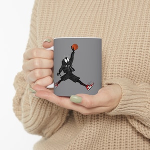 Spider Dunk Ceramic Mug 11oz, Miles Morales Mug, Cartoon Mug, Minimalist Mug, Superhero Mug, Across the Spider-Verse Mug, Superhero Gift