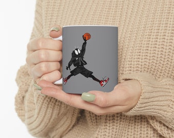 Spider Dunk Ceramic Mug 11oz, Miles Morales Mug, Cartoon Mug, Minimalist Mug, Superhero Mug, Across the Spider-Verse Mug, Superhero Gift