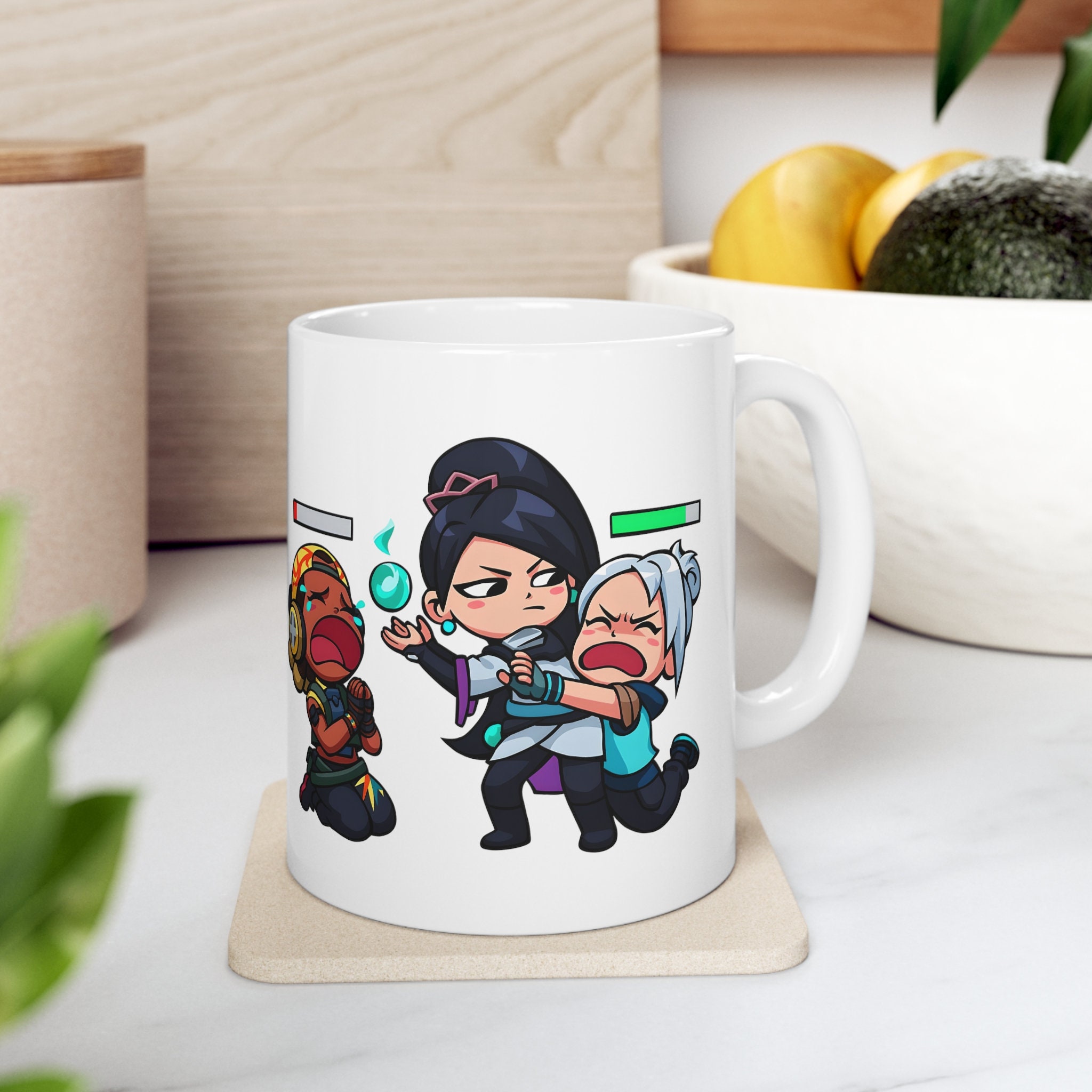 Valorant Ceramic Mug 11oz, Valorant Merch, Astra Harbor Skye, Gifts for Him, Gifts for Her, Gaming Gift, Hilarious Valorant Gaming Mug!
