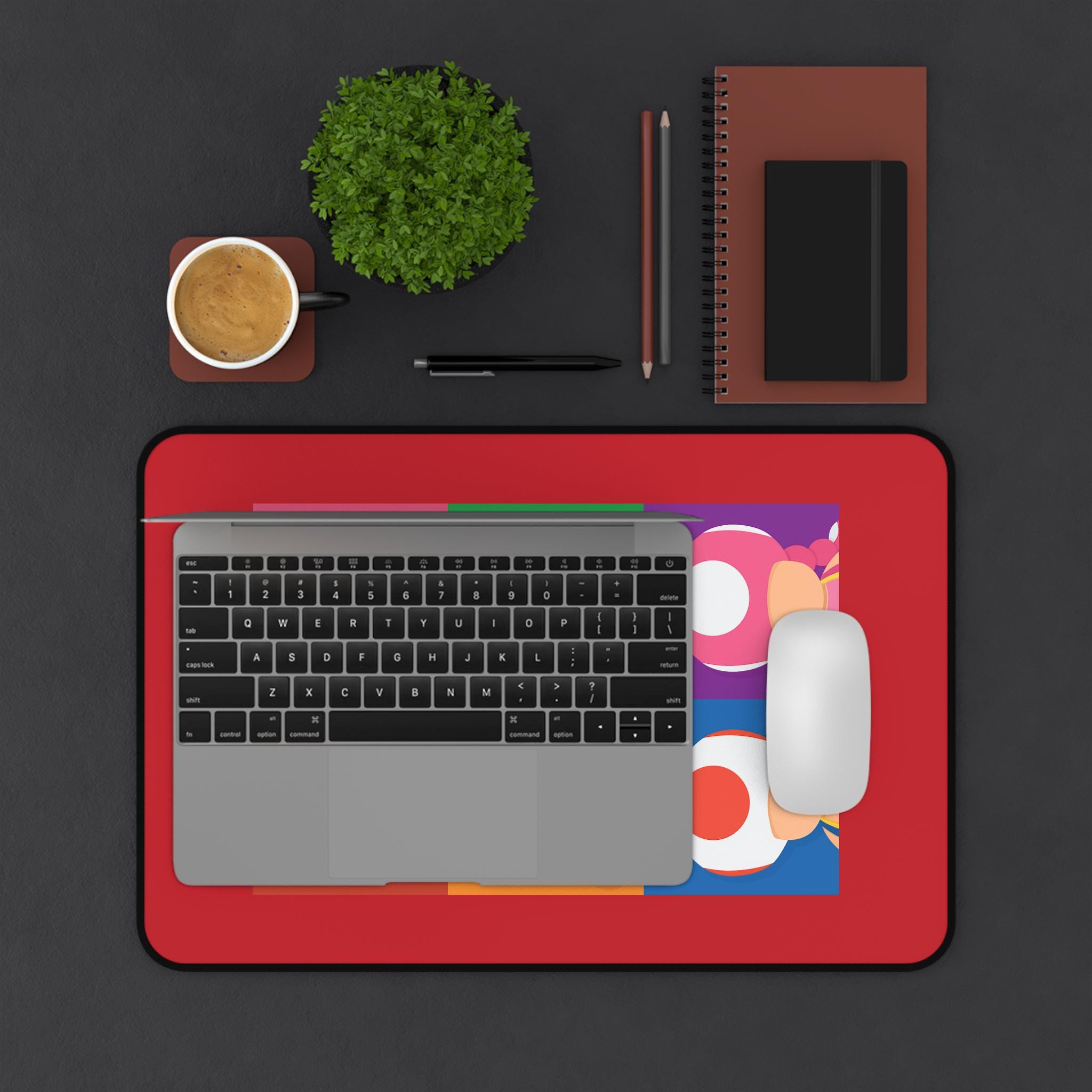 Super Mario Desk Mat, Colorful Gamer Decor - Etsy