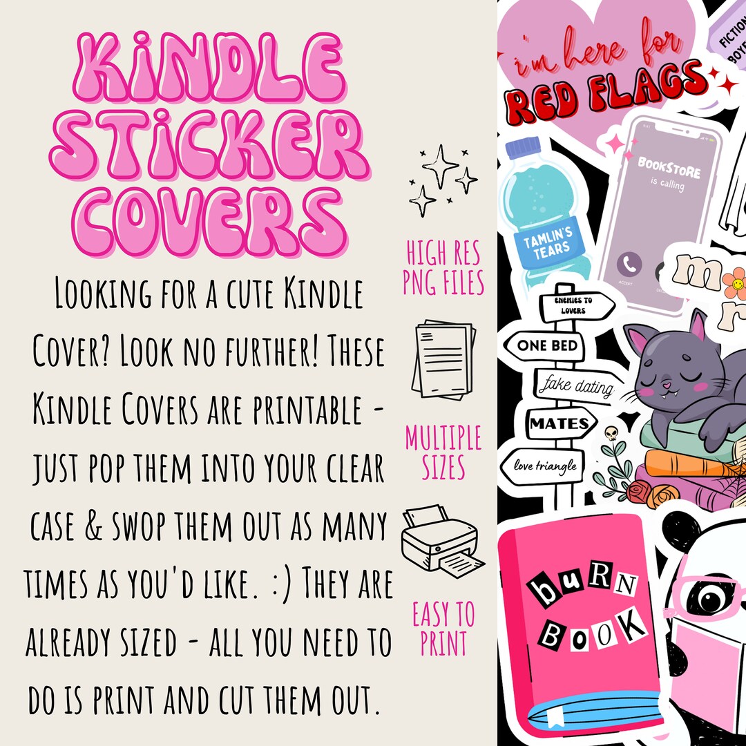 Kindle Cover Printable Kindle Cover Sticker Kindle Cover Bookish Kindle