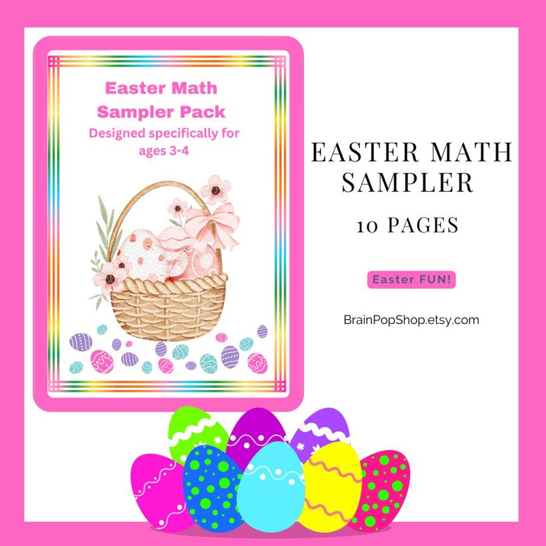 Easter Math Worksheets for Preschool Ages 3–4 | Counting & Number ...