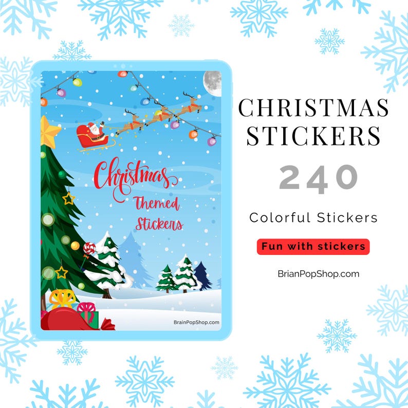 Sticker Sheet Christmas Stickers Planner Stickers Calendar Stickers ...