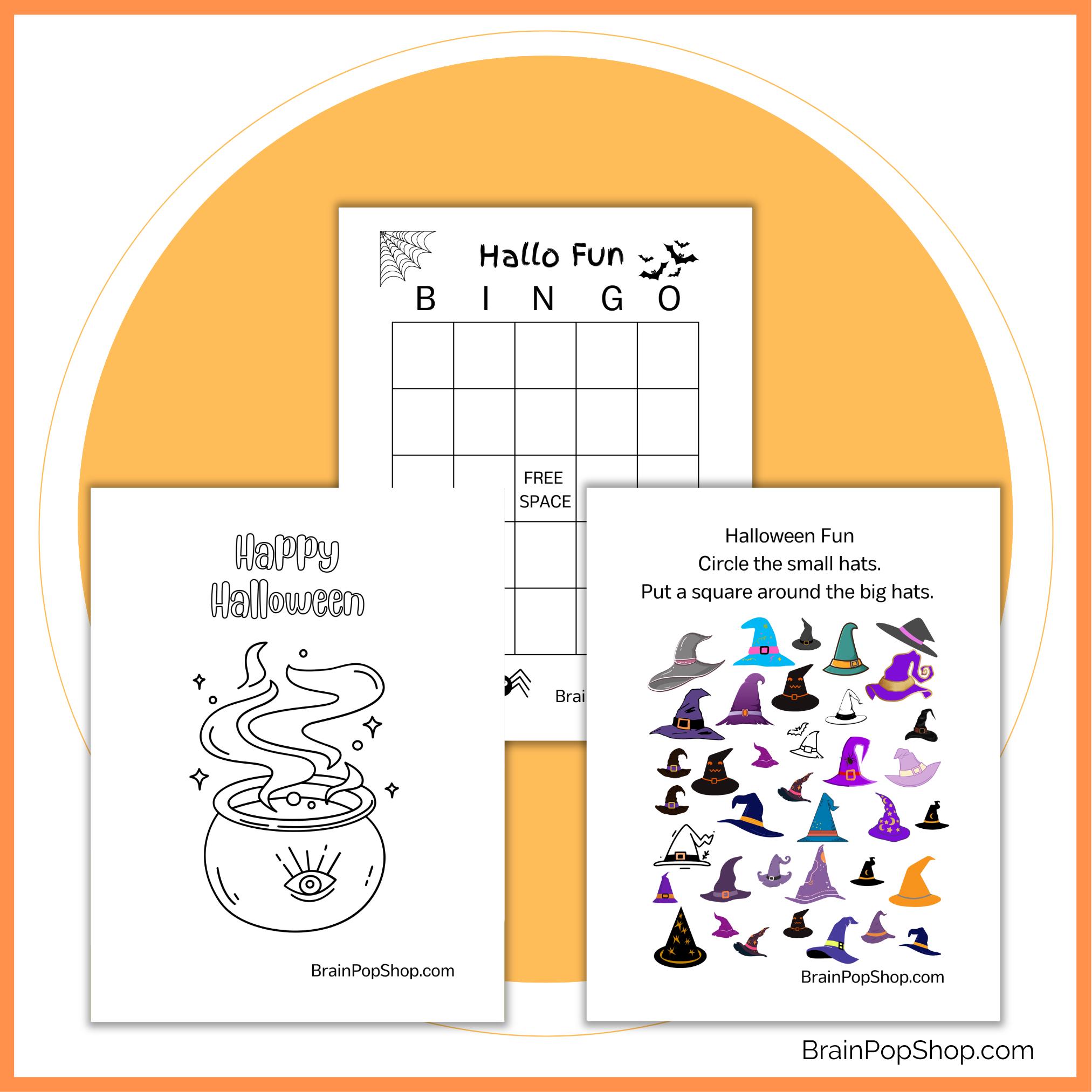 Halloween Activity Pack for Kids – Printable Learning Games (PDF) - Etsy