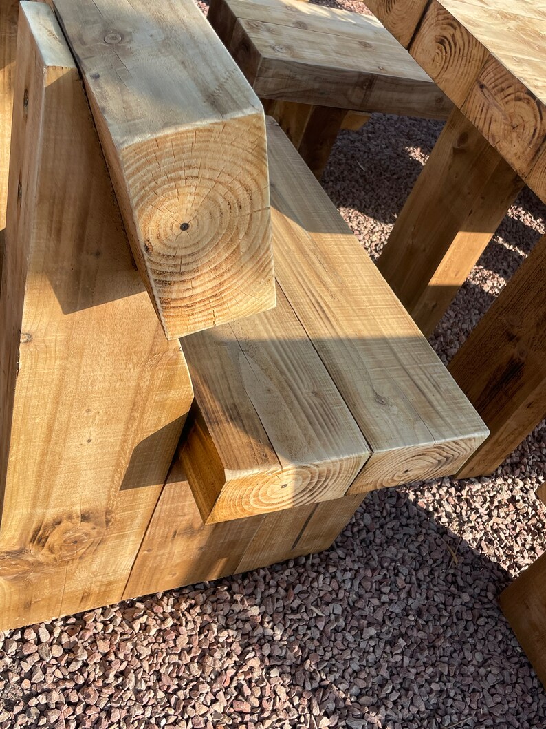 Heavy Duty Rustic Table Benches and Chairs - Etsy