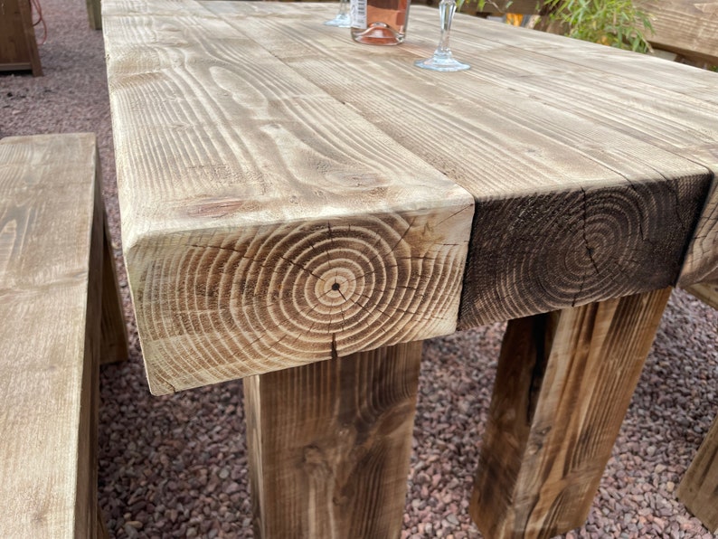 Heavy Duty Rustic Table Benches and Chairs - Etsy