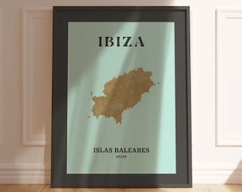 PRINTABLE Wall Art, Travel Print, IBIZA | Downloadable Digital Art | PS-1023