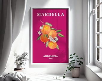 PRINTABLE Wall Art, Travel Print, Marbella, Spain | Downloadable Digital Art | PS-1050
