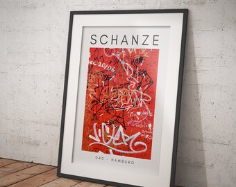PRINTABLE Wall Art, HAMBURG, Sternschanze, 040 | Downloadable Digital Art | PS-1054