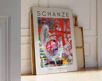 PRINTABLE Wall Art, HAMBURG, Sternschanze, 040 | Downloadable Digital Art | PS-1056