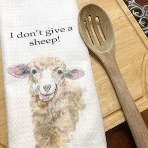Funny Sheep Towel Sheep Lovers Kitchen Towel Hand Towel Farm Animals Sheep Lover Gifts Gifts Under 20 Gifts for Mom Farm Lovers