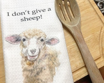 Funny Sheep Towel Sheep Lovers Kitchen Towel Hand Towel Farm Animals Sheep Lover Gifts Gifts Under 20 Gifts for Mom Farm Lovers