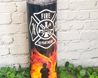 Vaso de bombero personalizado: regalo de bombero con aislamiento