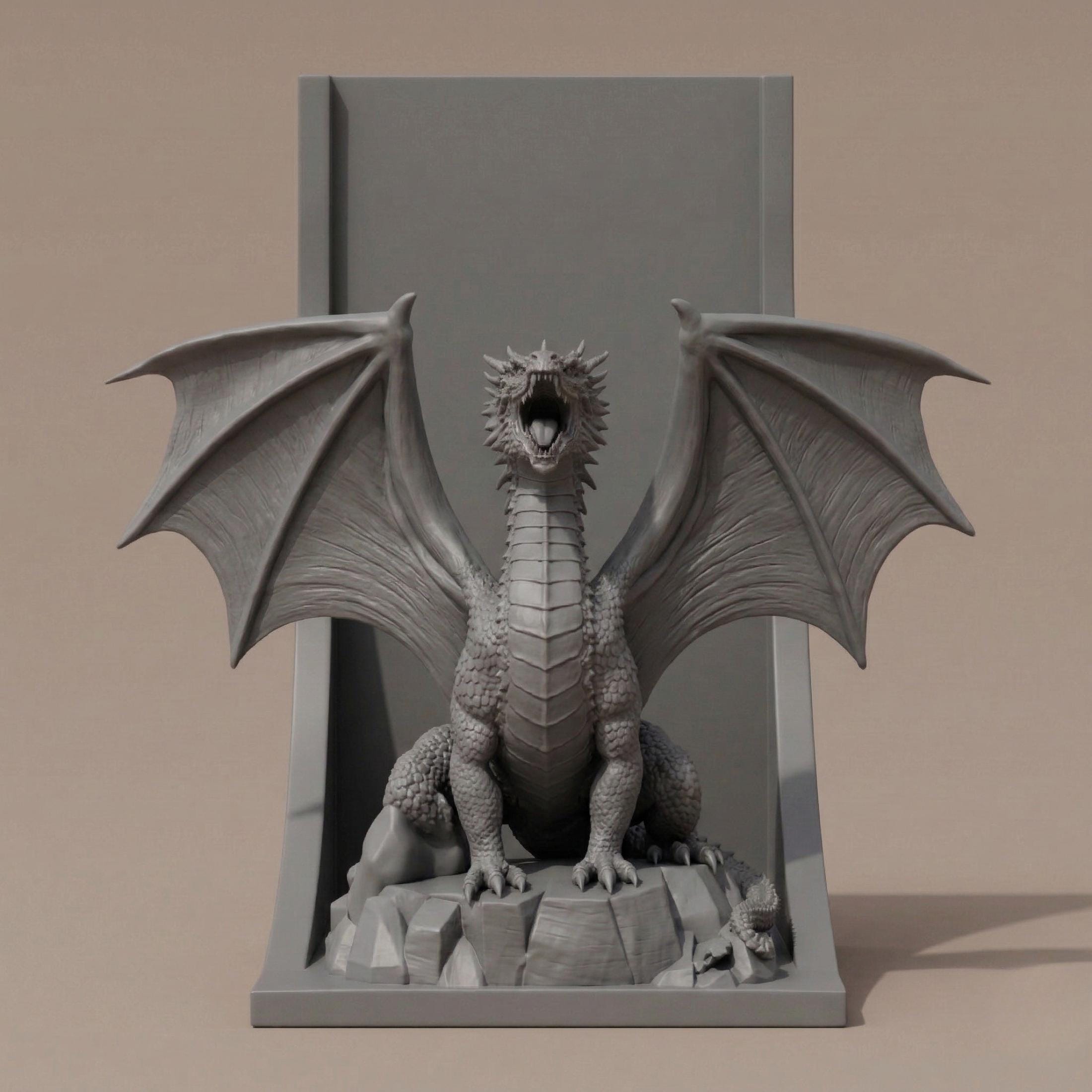 Dragon Bookmark Holder STL Fantasy Book Nook Decor File Dragon ...