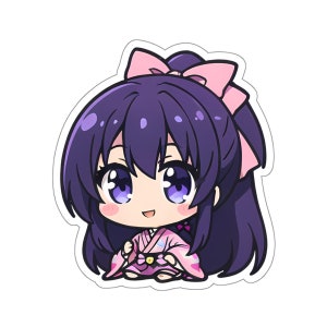 Cutie Kawaii Kaoru Kamiya Chibi Pegatina