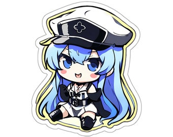 Cute Kawaii Chibi Lady Esdeath Kiss-Cut Stickers