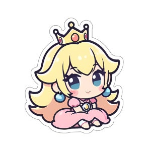 Peach Kawaii Cutie Chibi Sticker