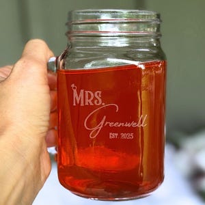 Tarro de cristal personalizado grabado para la boda de los novios, taza personalizada para despedida de soltera, tarros de cristal rústicos para bodas, regalos para padrinos de boda.