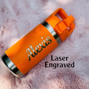 Custom 12 oz Yeti Water Bottle, Personalized Engraved Tumbler, Custom Name Engraved Cup For Kids, Kids Birthday Gift, Name Water Bottle