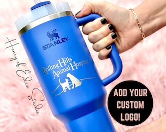 Personalized 40oz Tumbler With Handle Lid and Straw, Insulated Engraved Cup, Bridesmaid proposal, Gifts for Her, Corporate Custom Logo