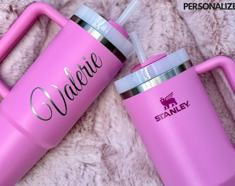 Personalized Name Engraved 30oz 40oz Stanley Gift For Daughter Mom Gift Christmas Gifts For Girl Laser Tumbler Custom Laser Engraved Stanley