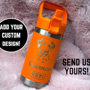 Personalized Pet Gift Tumbler 12 oz Yeti, Dog Mom Mug, Customized Dog Dad Gifts, Dog Lover Gift, Pet Portrait, Custom Logo Tumbler