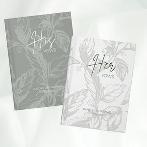 Custom Wedding Vow Book,Personalized Vow Book,His and Hers Vows,Vow Book,Vow Books For Wedding,Custom Wedding Vow Books,Minimalist Vow Book